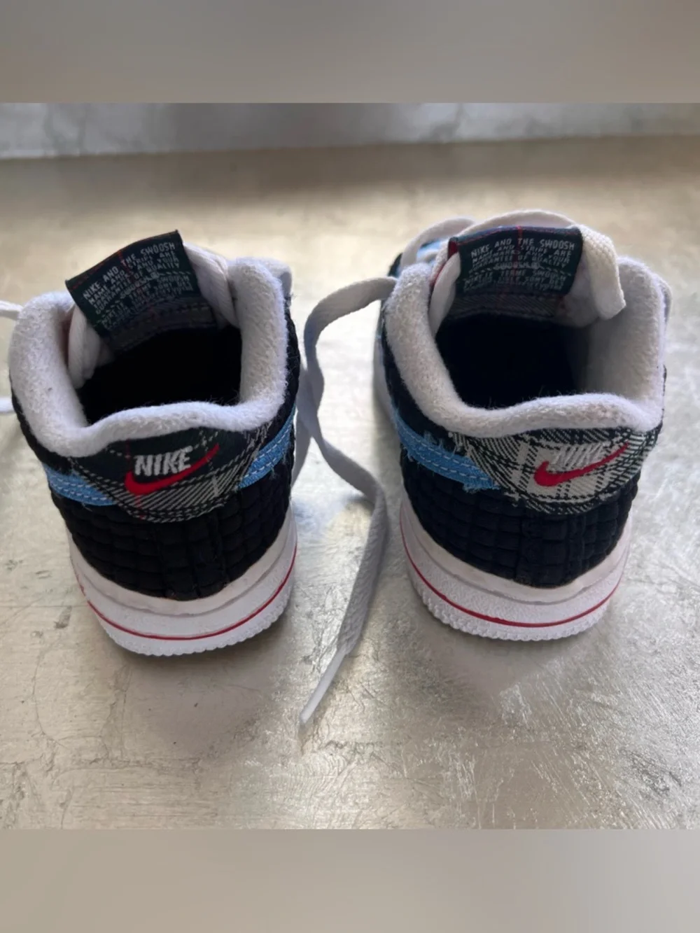 Nike Kids Force 1 Varsity Quilted Sneakers with White Laces